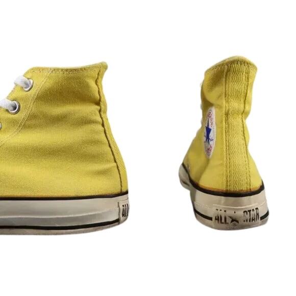 Converse USA Shoes Mens 5.5 Sneakers Chuck Taylor All Star Yellow Hi Top 80s 90s - Picture 7 of 15